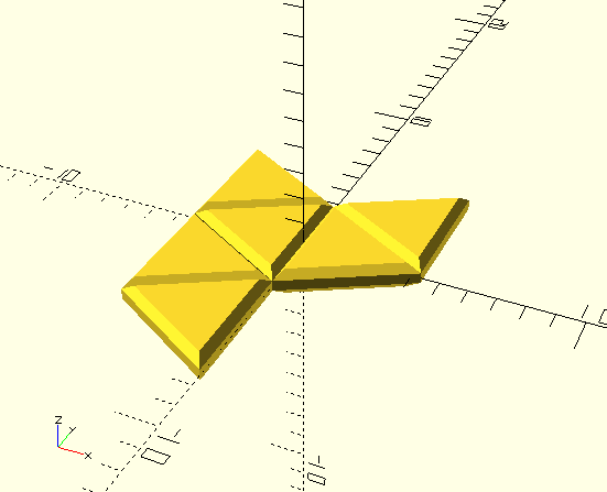 3d model of a Hexiamond